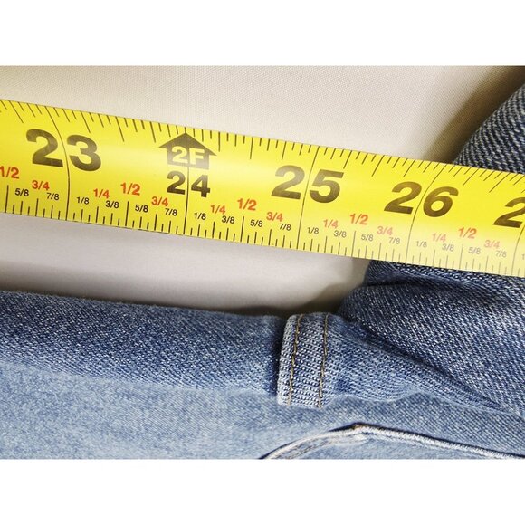 Madewell Size 24X25 Womens Cali Demi Boot Blue Denim Embroidered Logo Jeans - Picture 7 of 12